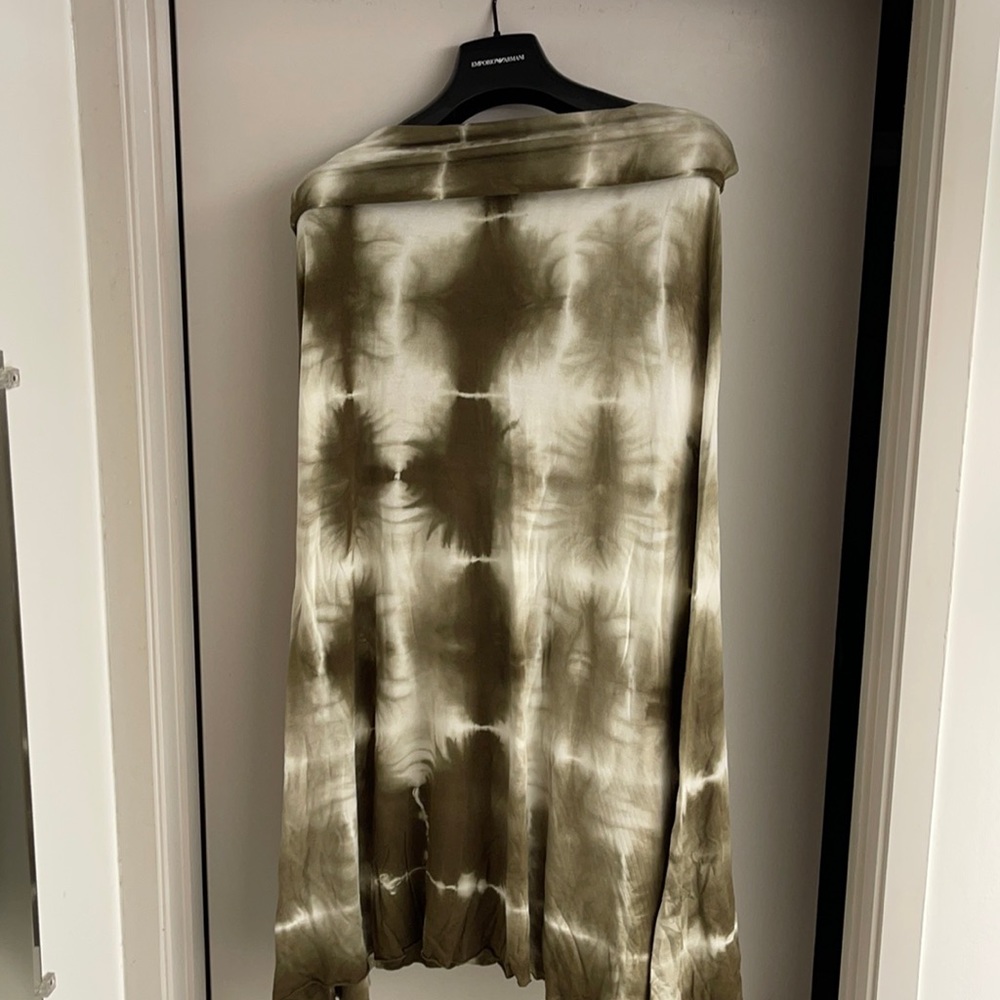 Tie dye long skirt with roll waist band